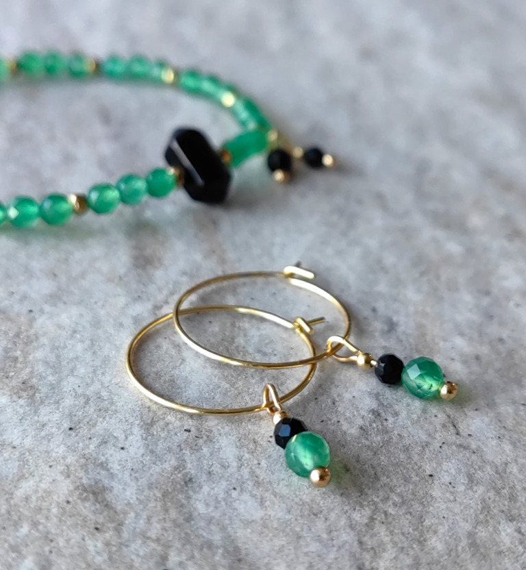 zielony kamień szlachetny - zielony kamień w biżuterii - twin flames jewellery