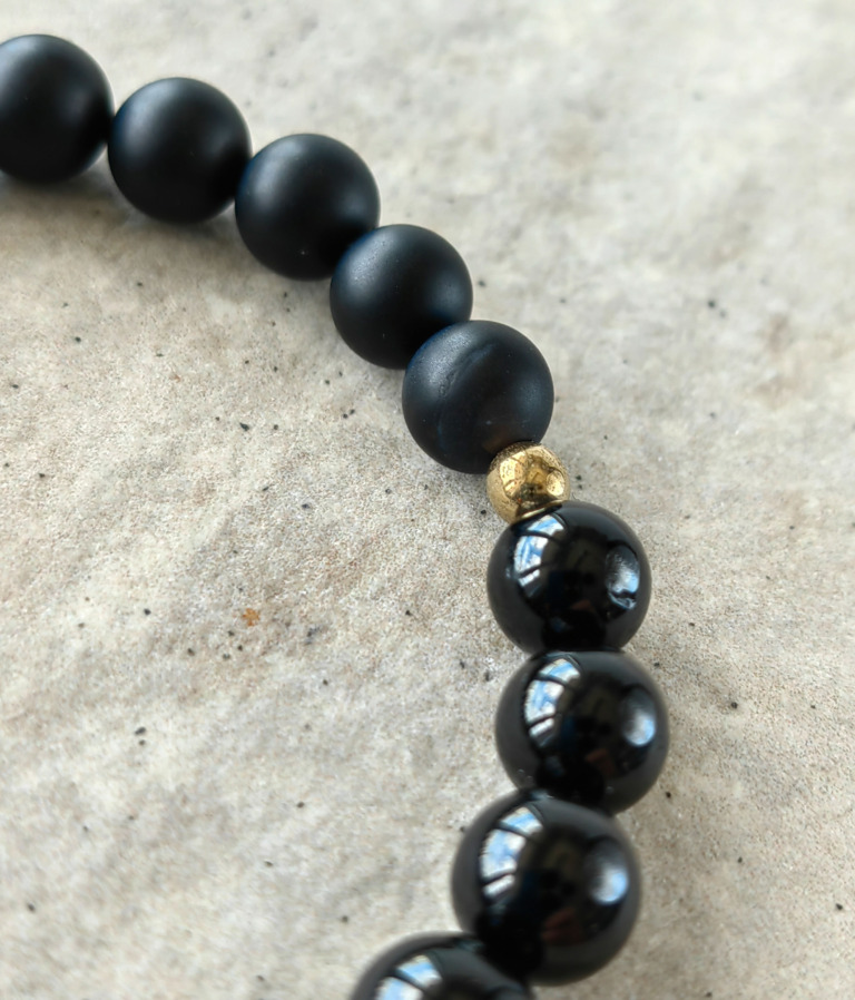 Bransoletka Spokój Black Hope — czarny turmalin i onyks