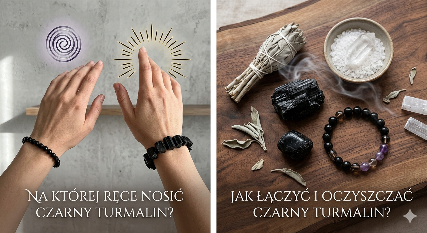 na której ręce nosić czarny turmilin